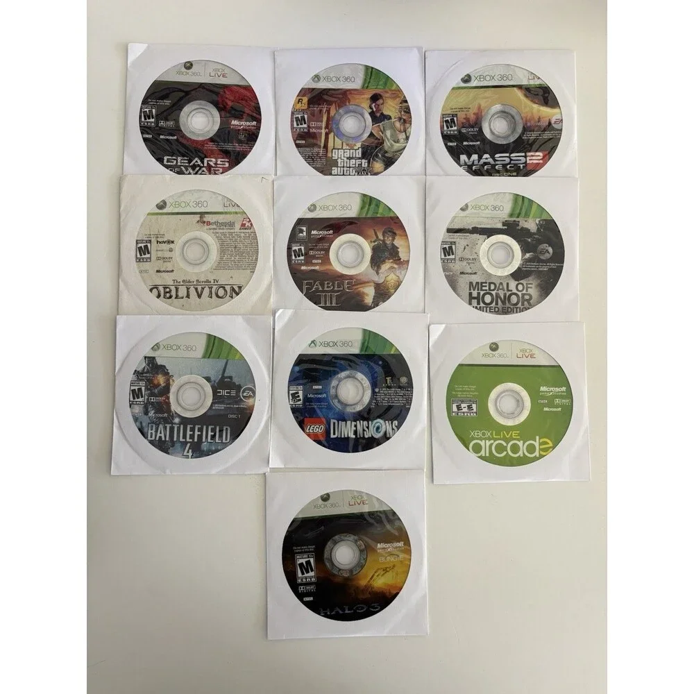 Xbox 360 S Slim 1439 Bundle 2 Controllers Kinect 10 Games Tested Working Console